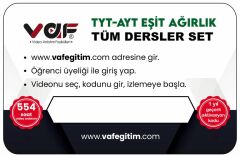 Vaf Yayınları TYT AYT Aktivasyon Kartı Seti E/Ağırlık - 2022