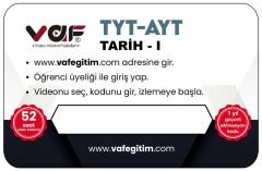 Vaf Yayınları TYT AYT Aktivasyon Kartı Tarih 1 - 2022