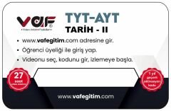 Vaf Yayınları TYT AYT  Aktivasyon Kartı Tarih 2 - 2022