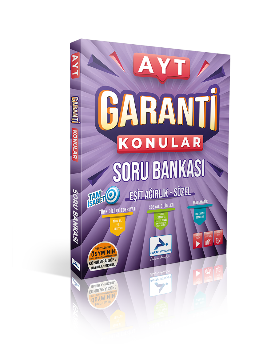 Paraf Yayınları AYT Eşit Ağırlık Sözel Garanti Konular Soru Bankası