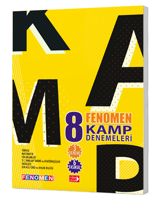 Fenomen 8.Sınıf Kamp Kitabı Tüm Dersler Denemesi (3 Deneme)