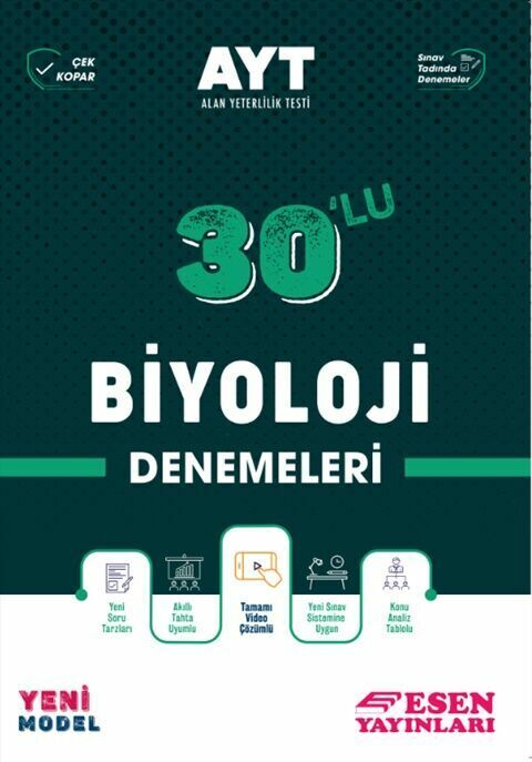 Esen Yayınları AYT 30'lu Biyoloji Denemeleri