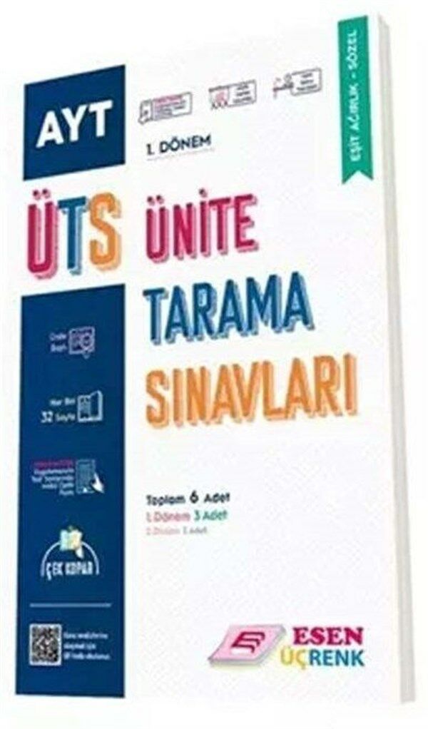 Esen Yayınları- Üç Renk AYT EA + Sözel Ünite Tarama Sınavları